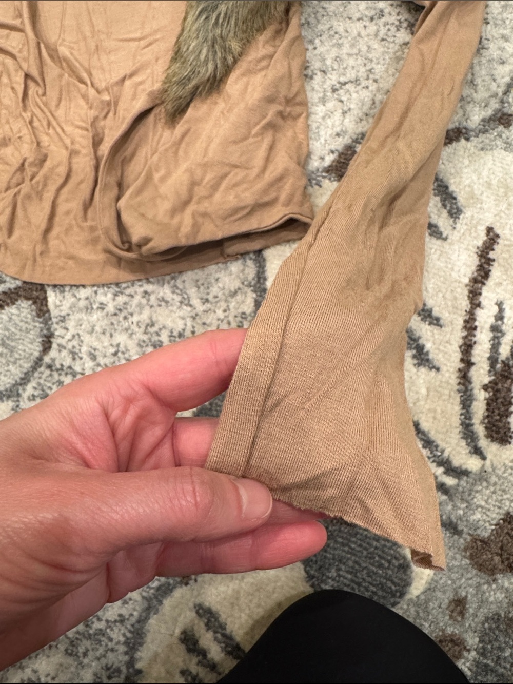 Bailey 44 Camel-Tan Draped Teddy Jacket with Faux Fur Collar - Picture 6 of 7